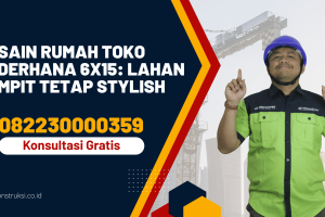 Desain Rumah Toko Sederhana 6×15: Lahan Sempit Tetap Stylish