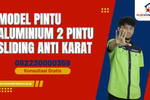 Model Pintu Aluminium 2 Pintu Sliding Anti Karat
