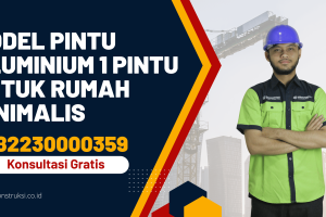 Model Pintu Aluminium 1 Pintu untuk Rumah Minimalis