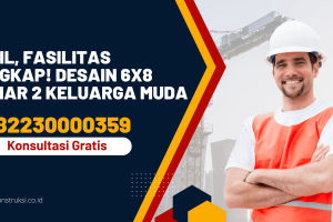 Fasilitas Lengkap! Desain Rumah 6×8 Kamar 2 Keluarga Muda