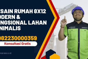 Desain Rumah 8×12 Modern & Fungsional Lahan Minimalis