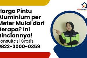 Harga Pintu Aluminium per Meter Mulai dari Berapa? Ini Rinciannya!