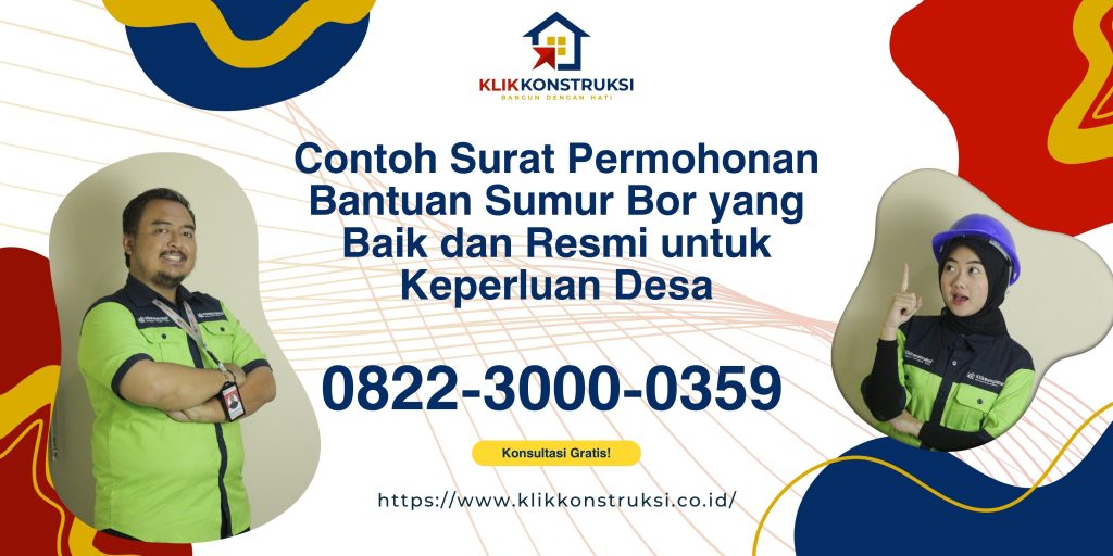 Contoh Surat Permohonan Bantuan Sumur Bor yang Baik dan Resmi untuk Keperluan Desa
