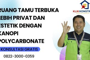 Ruang Tamu Terbuka Lebih Privat dan Estetik dengan Kanopi Polycarbonate